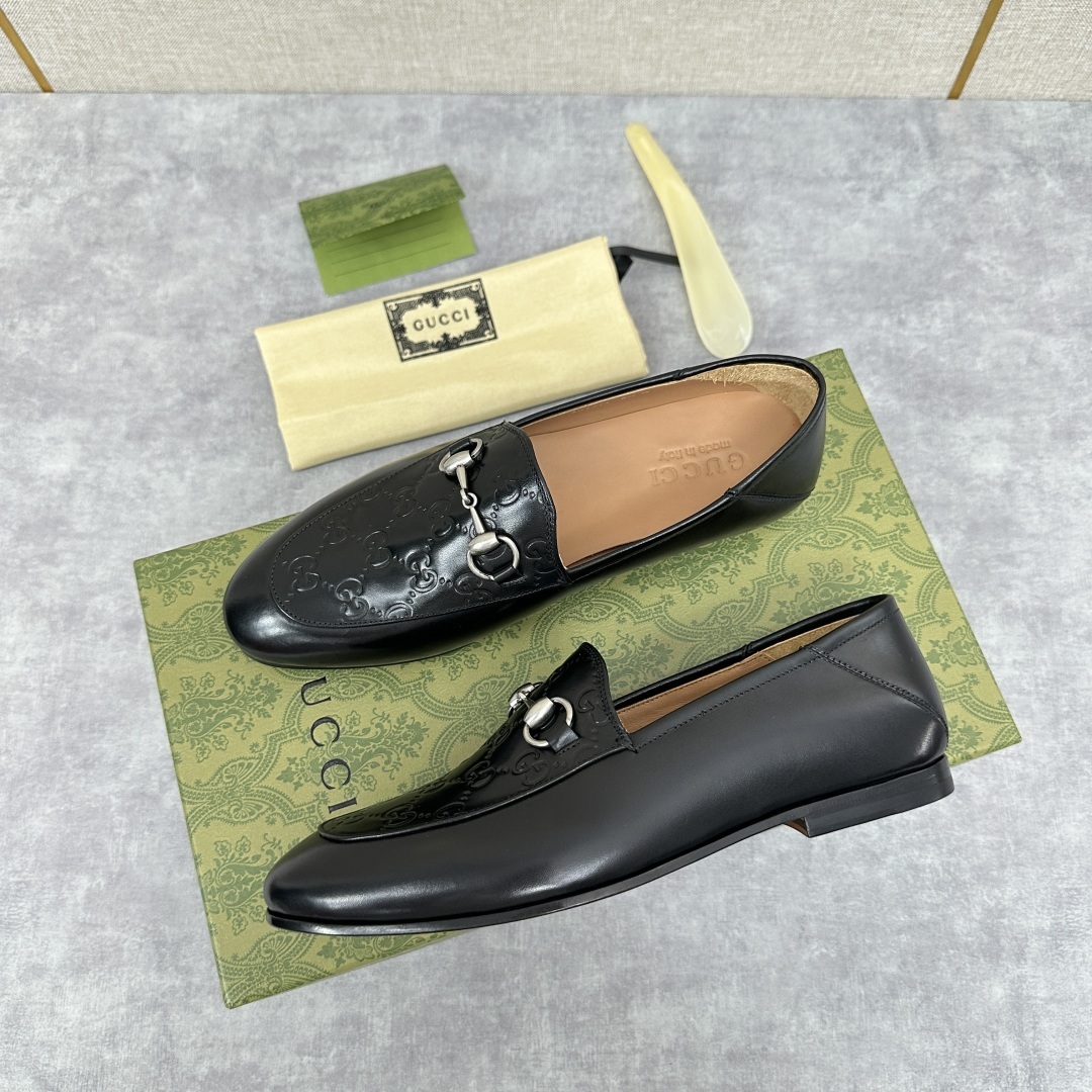 💋💍G家新品 GUCC* 古~ Jordaan系列男士马衔扣改色乐福鞋皮鞋 官方7,600 采用进