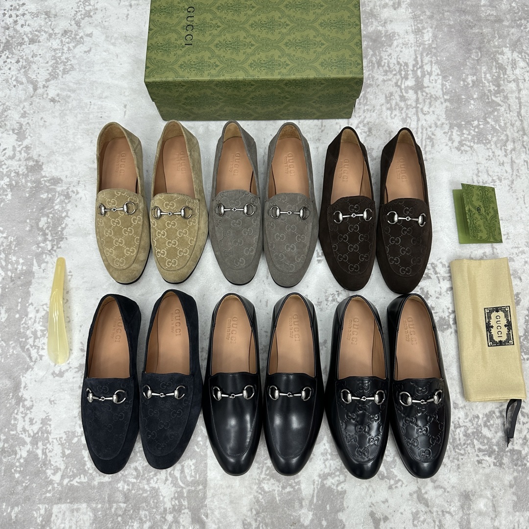 💋💍G家新品 GUCC* 古~ Jordaan系列男士马衔扣改色乐福鞋皮鞋 官方7,600 采用进