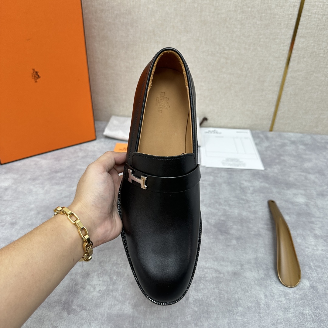 💋💍H家新品   Herme*  爱马-仕  julio乐福鞋皮鞋       官方RM B 11.15