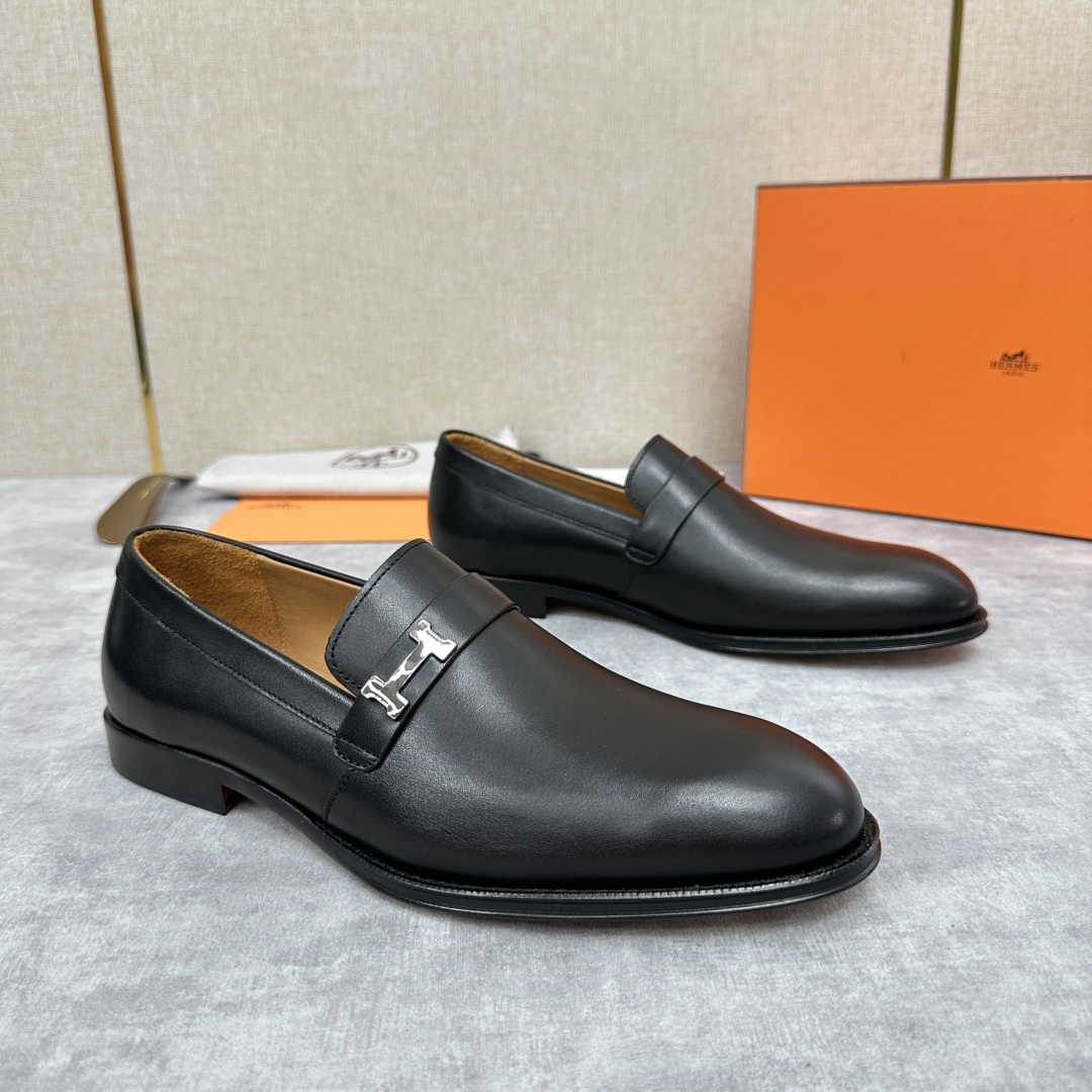 💋💍H家新品   Herme*  爱马-仕  julio乐福鞋皮鞋       官方RM B 11.15