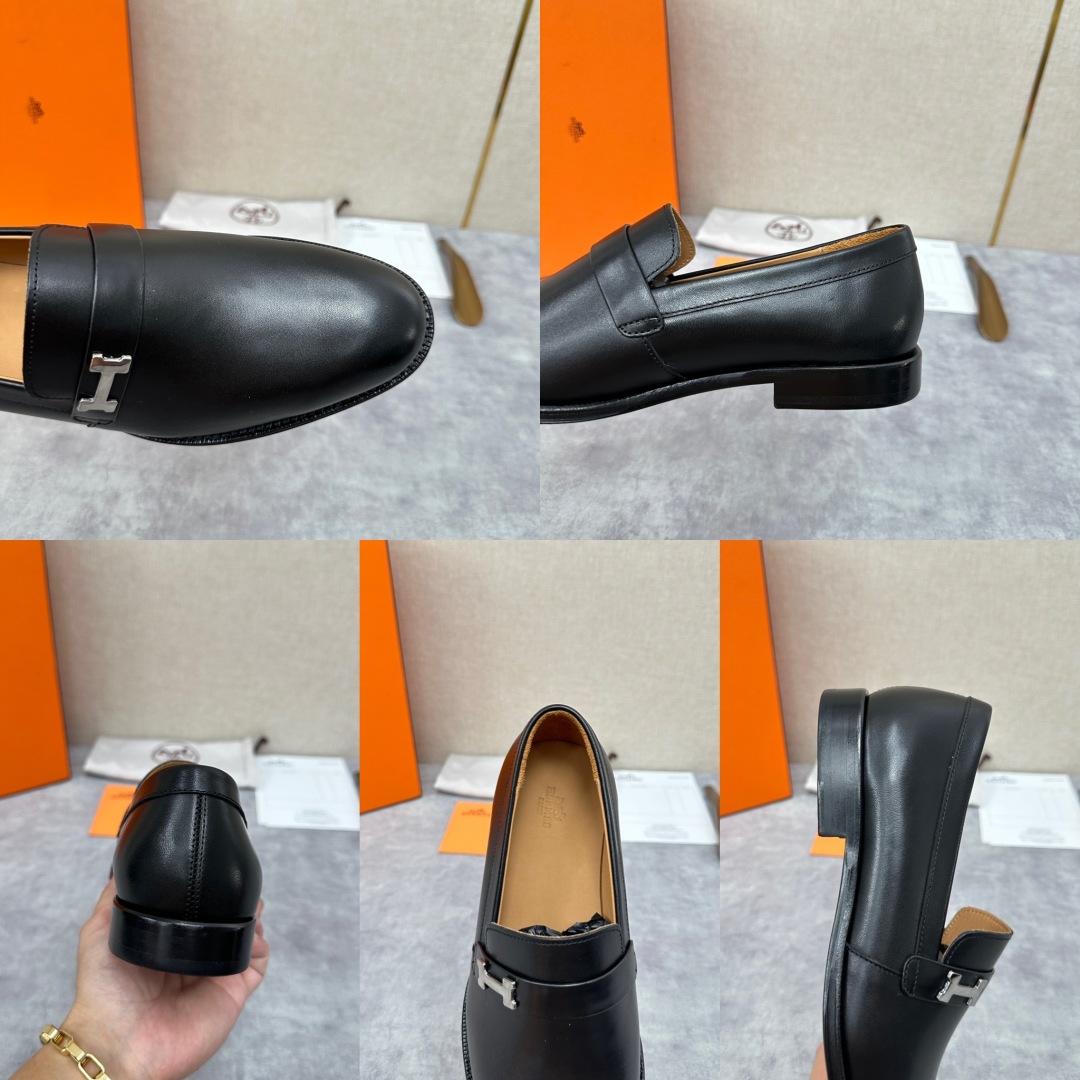 💋💍H家新品   Herme*  爱马-仕  julio乐福鞋皮鞋       官方RM B 11.15