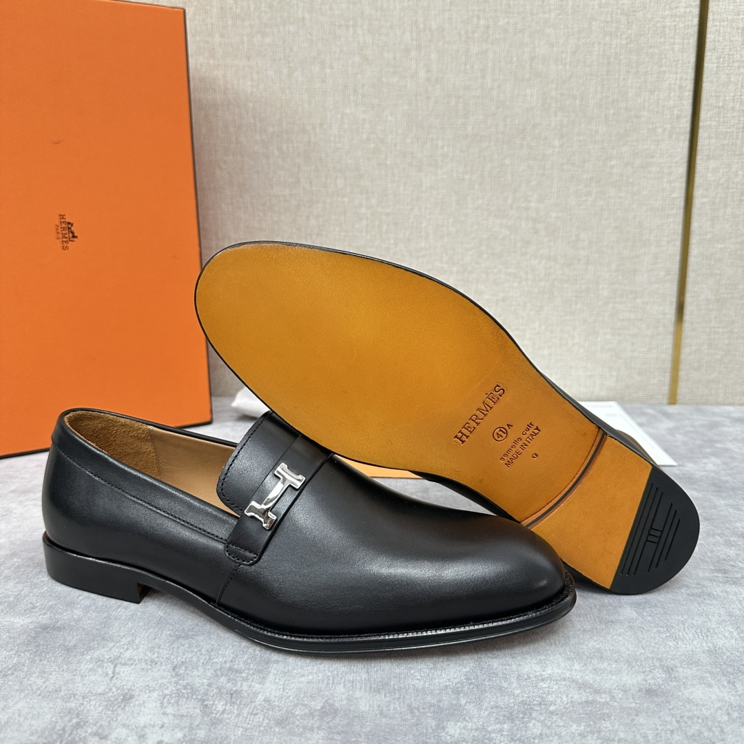 💋💍H家新品   Herme*  爱马-仕  julio乐福鞋皮鞋       官方RM B 11.15