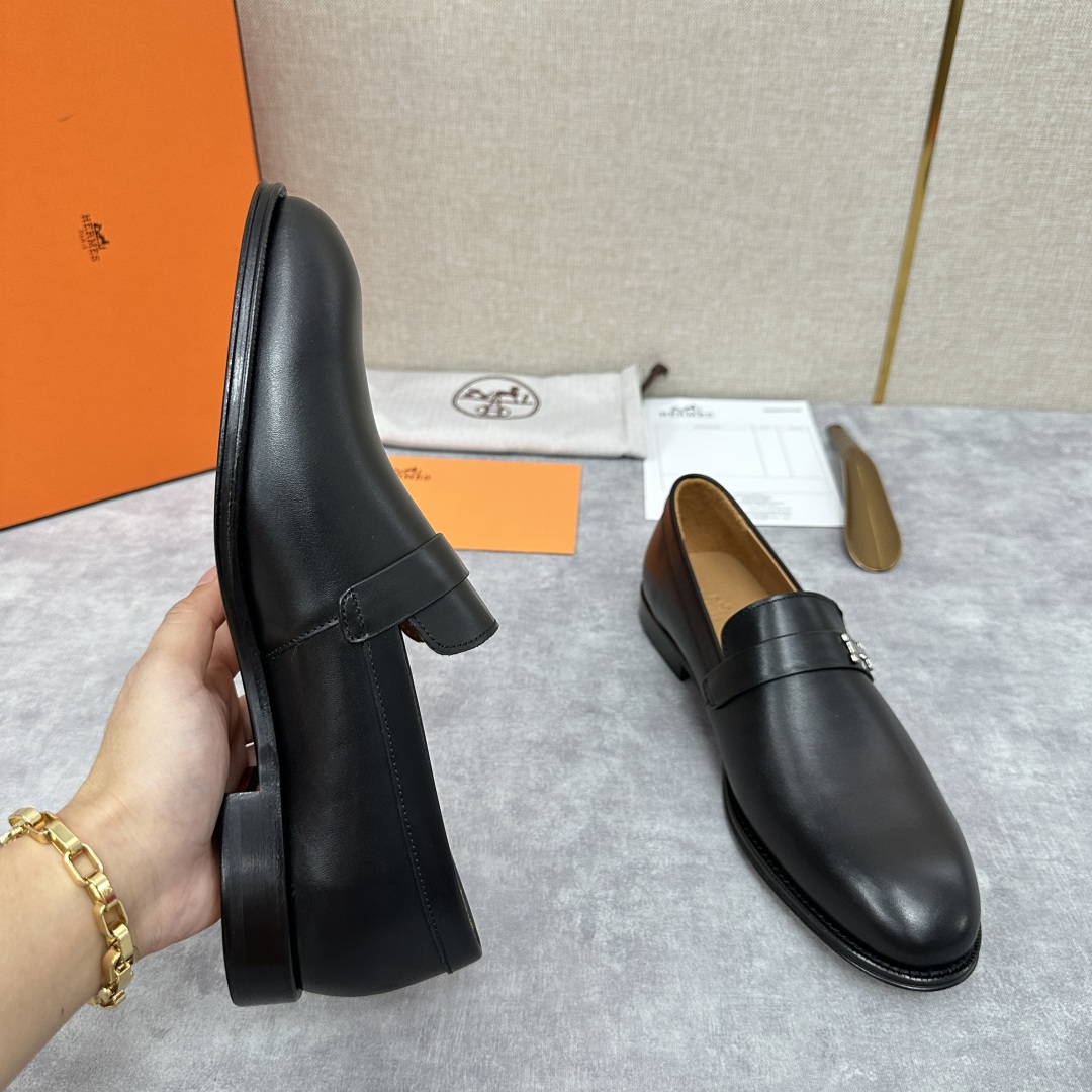 💋💍H家新品   Herme*  爱马-仕  julio乐福鞋皮鞋       官方RM B 11.15