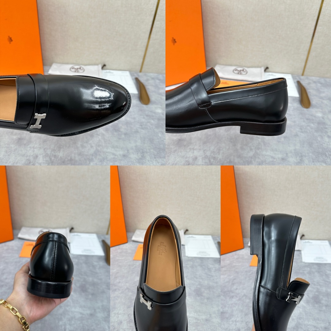 💋💍H家新品   Herme*  爱马-仕  julio乐福鞋皮鞋       官方RM B 11.15