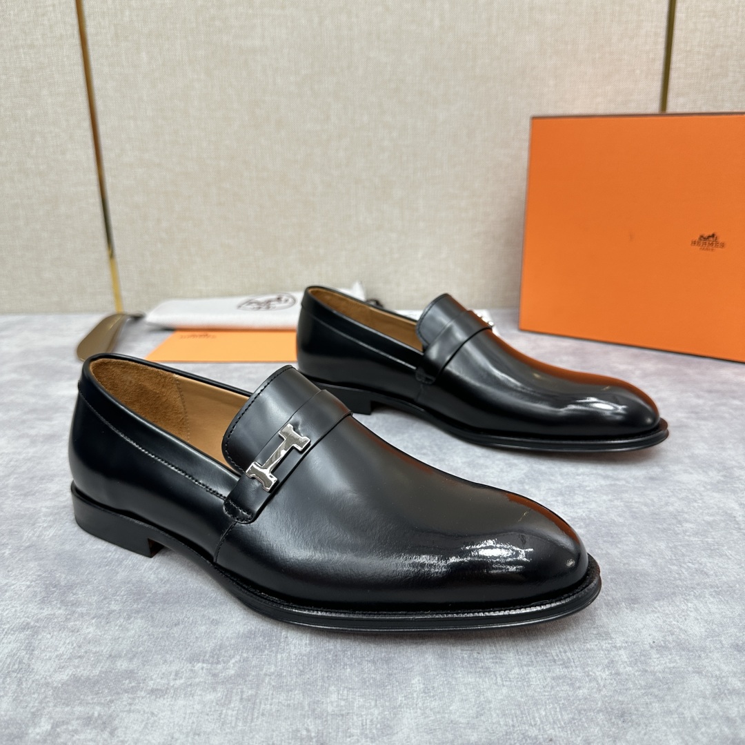 💋💍H家新品   Herme*  爱马-仕  julio乐福鞋皮鞋       官方RM B 11.15