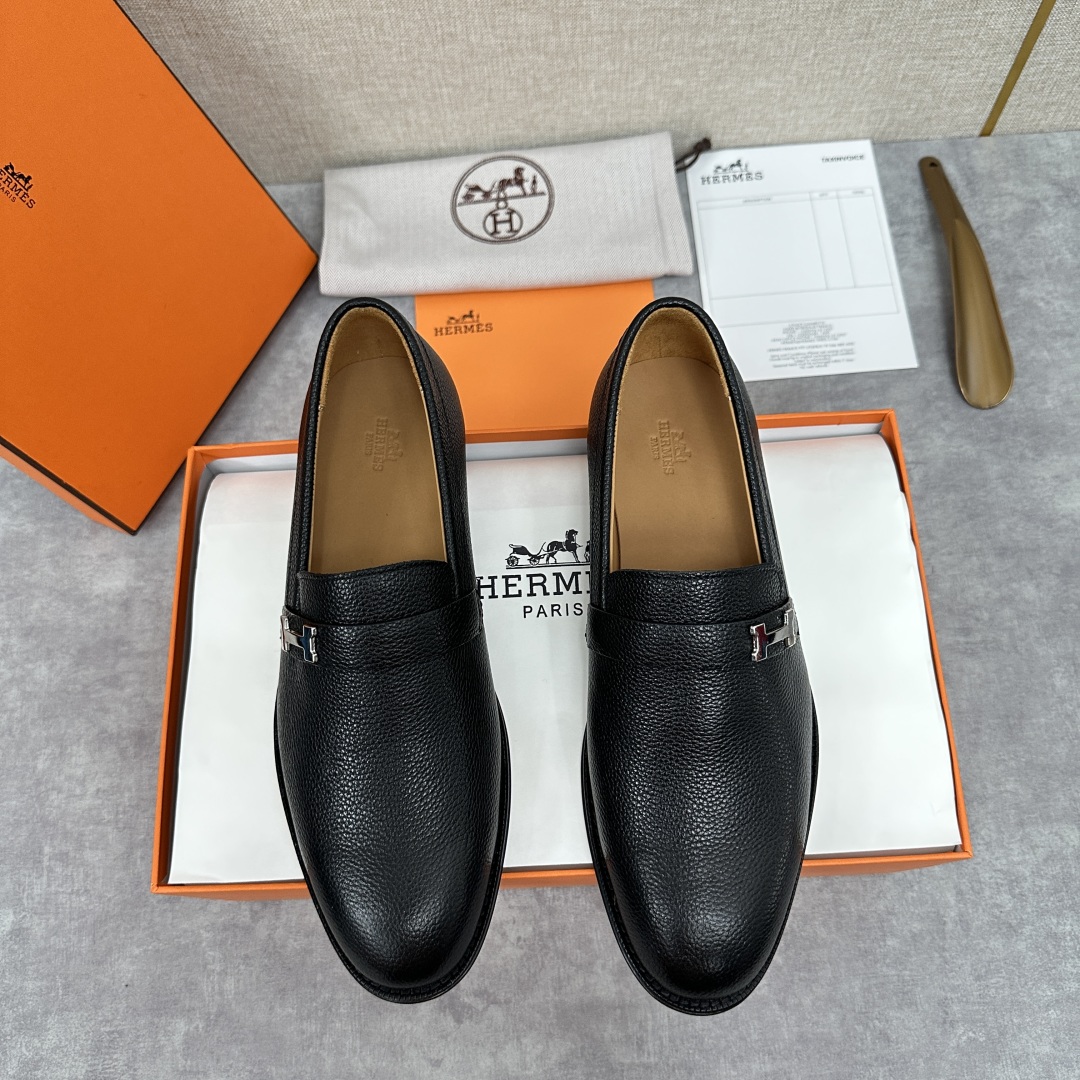 💋💍H家新品   Herme*  爱马-仕  julio乐福鞋皮鞋       官方RM B 11.15