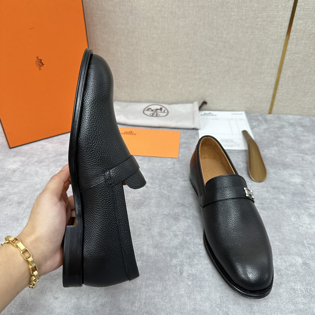 💋💍H家新品   Herme*  爱马-仕  julio乐福鞋皮鞋       官方RM B 11.15