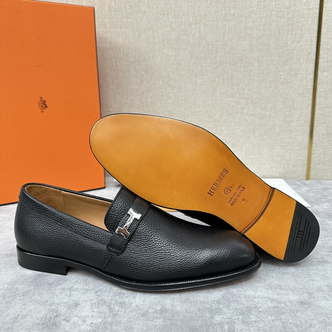 💋💍H家新品   Herme*  爱马-仕  julio乐福鞋皮鞋       官方RM B 11.15