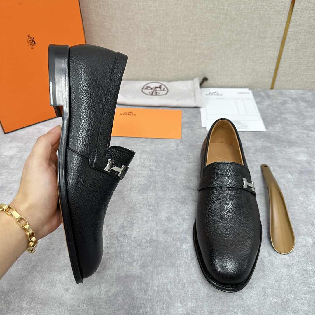 💋💍H家新品   Herme*  爱马-仕  julio乐福鞋皮鞋       官方RM B 11.15