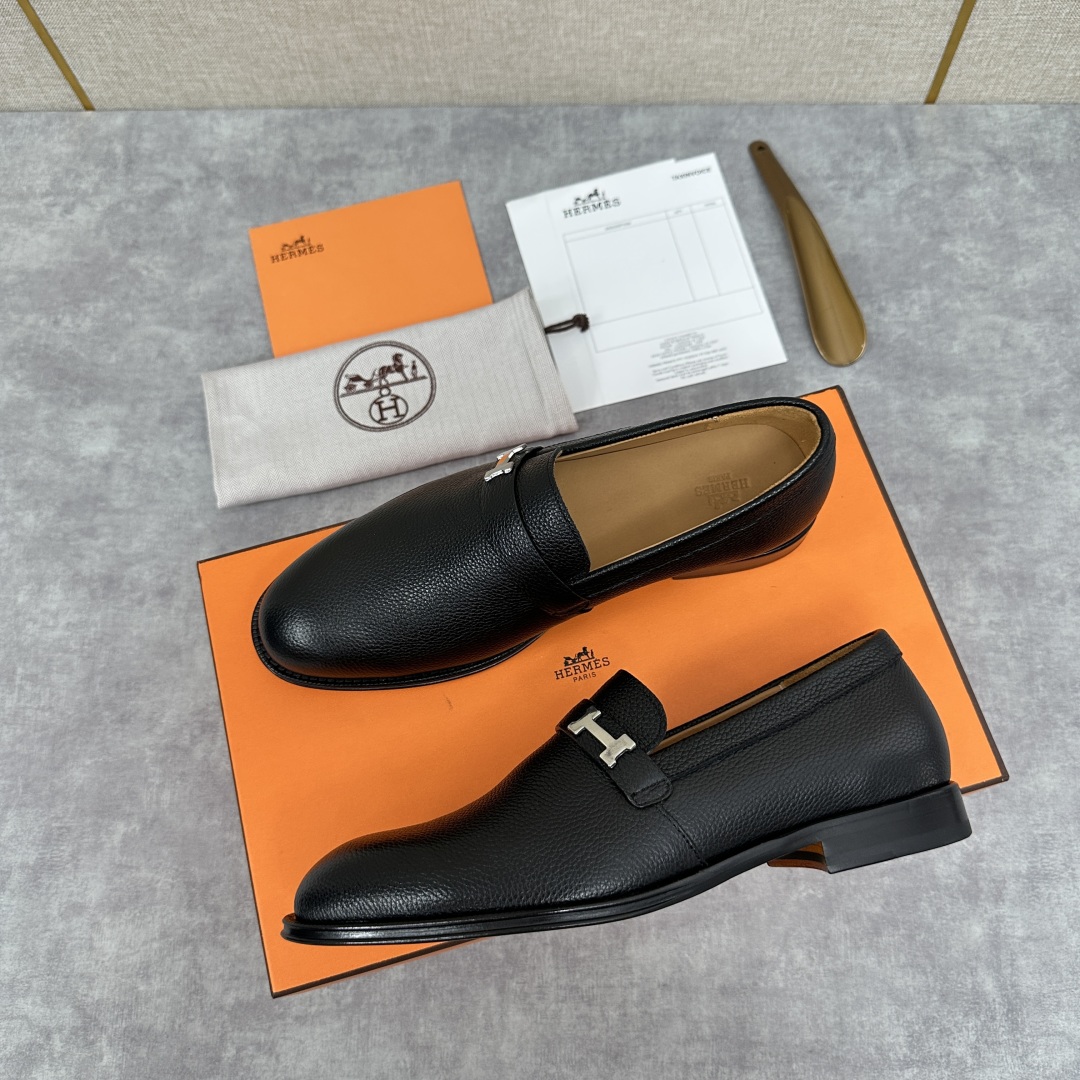 💋💍H家新品   Herme*  爱马-仕  julio乐福鞋皮鞋       官方RM B 11.15