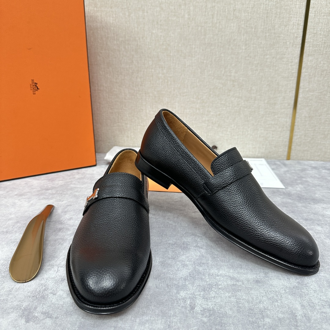 💋💍H家新品   Herme*  爱马-仕  julio乐福鞋皮鞋       官方RM B 11.15