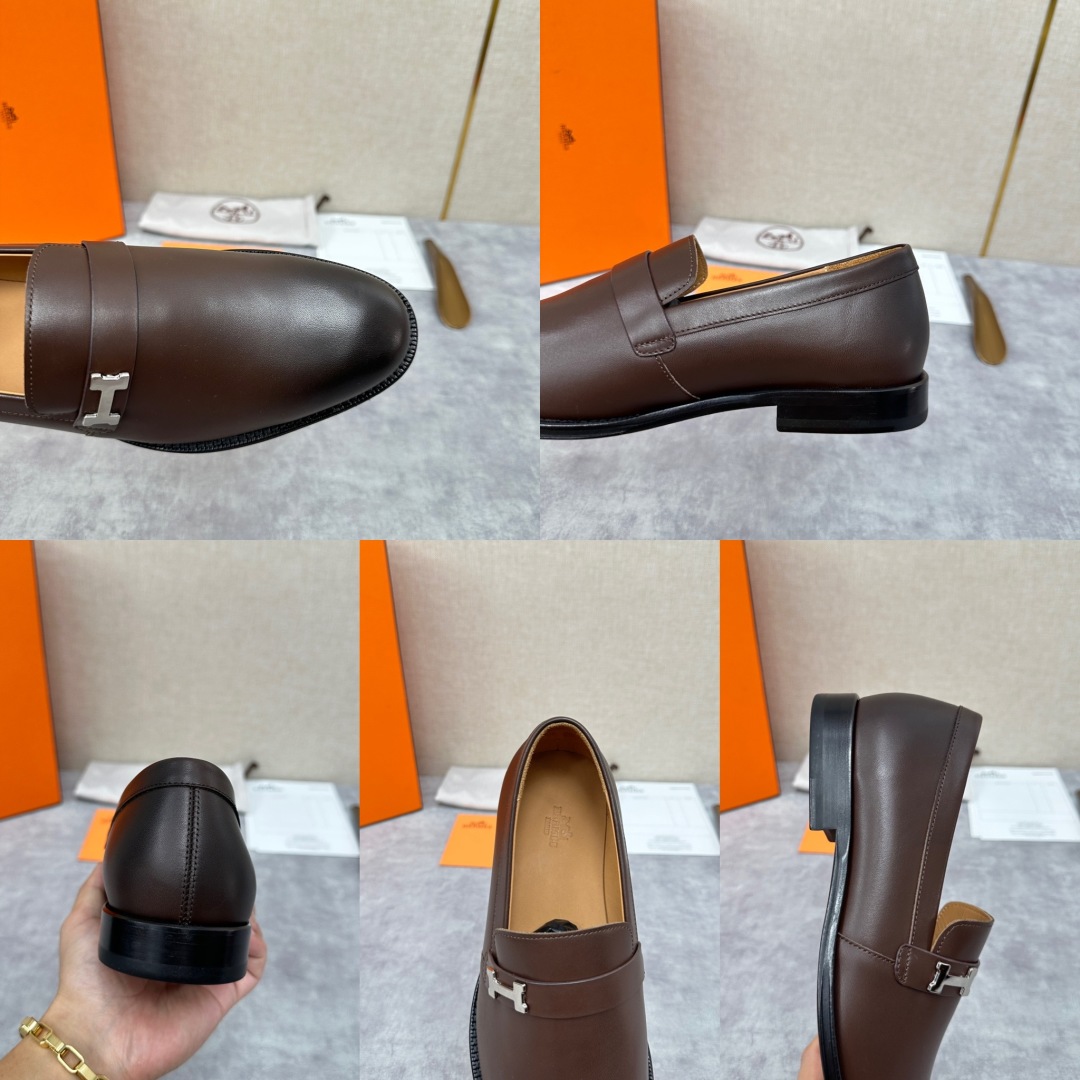 💋💍H家新品   Herme*  爱马-仕  julio乐福鞋皮鞋       官方RM B 11.15