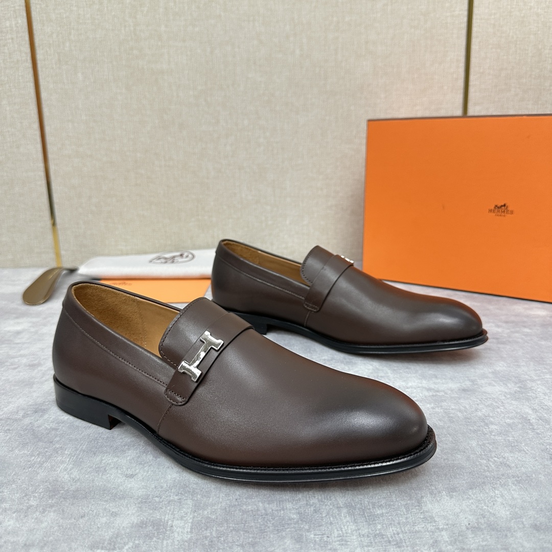 💋💍H家新品   Herme*  爱马-仕  julio乐福鞋皮鞋       官方RM B 11.15