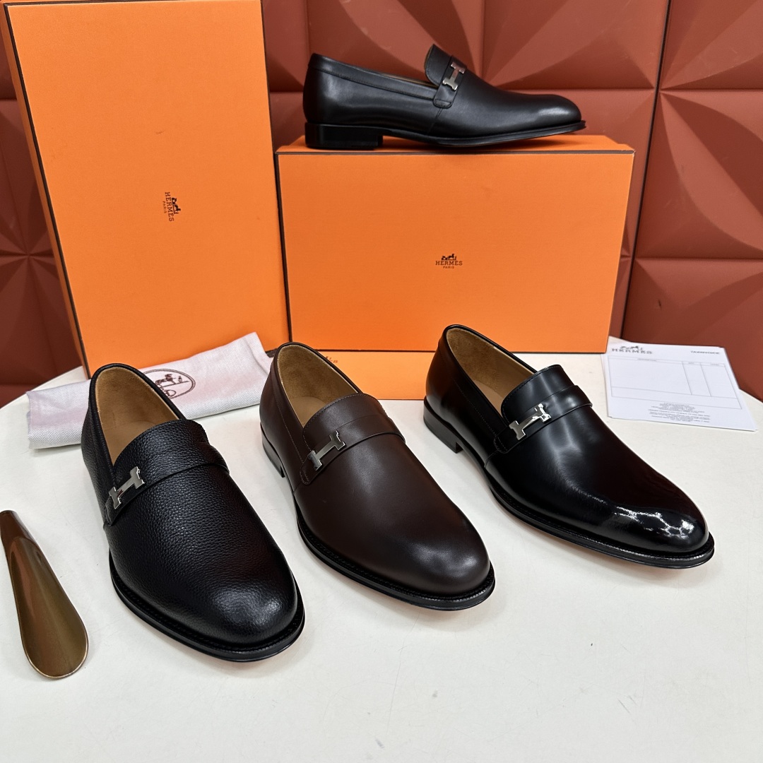 💋💍H家新品   Herme*  爱马-仕  julio乐福鞋皮鞋       官方RM B 11.15