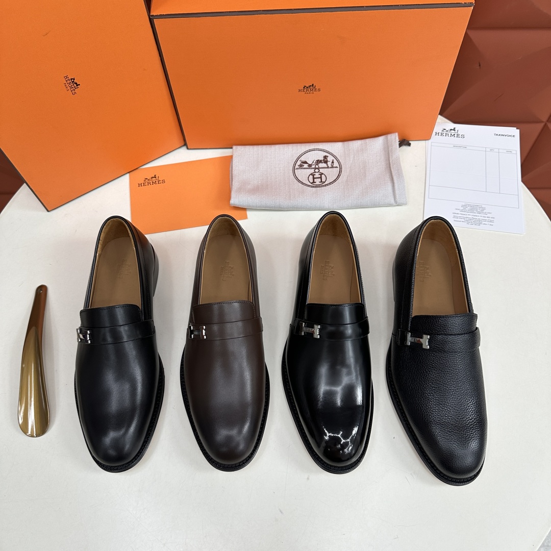 💋💍H家新品   Herme*  爱马-仕  julio乐福鞋皮鞋       官方RM B 11.15