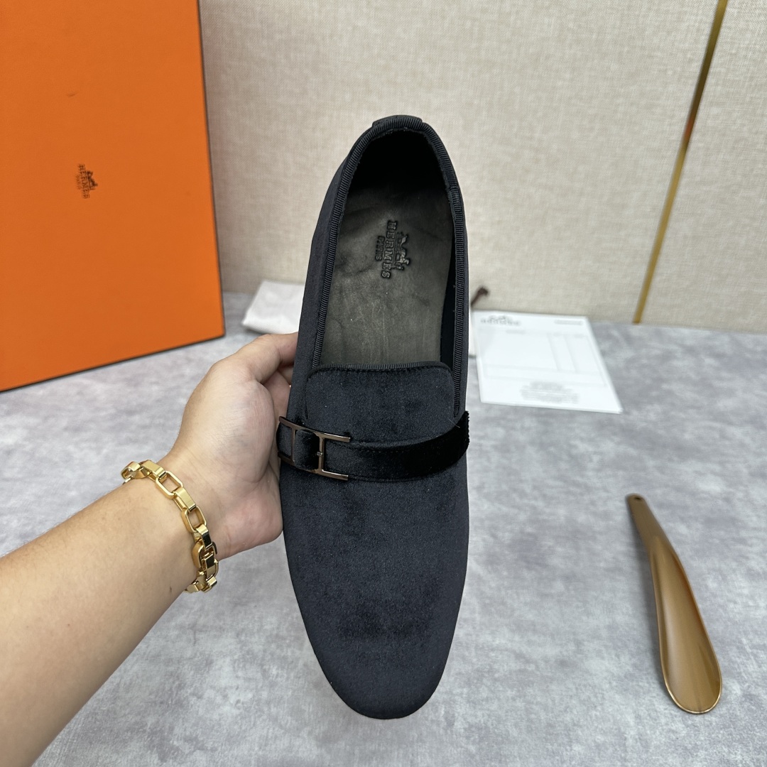 💋💍H家新品   Herme*  爱马-仕  julio乐福鞋皮鞋       官方RM B 11.15