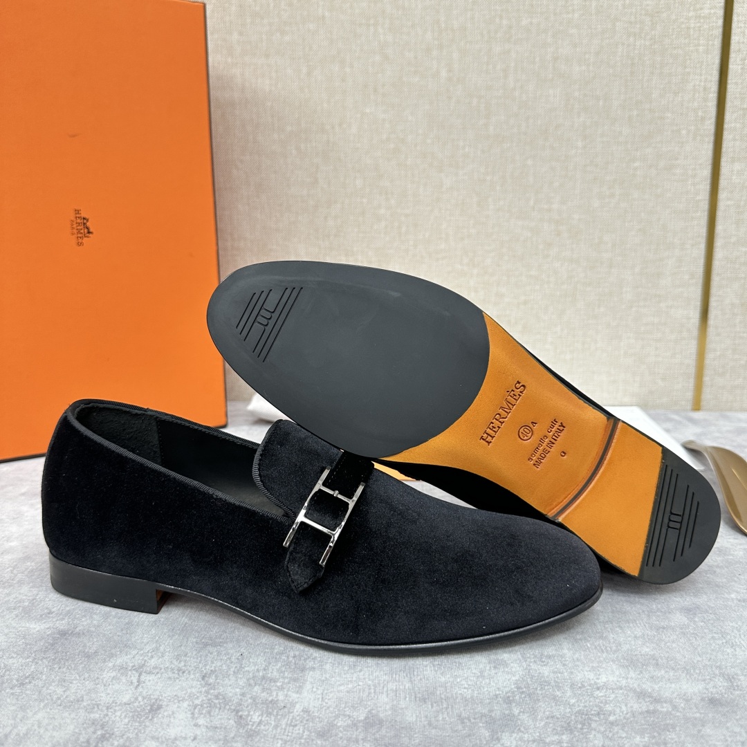 💋💍H家新品   Herme*  爱马-仕  julio乐福鞋皮鞋       官方RM B 11.15