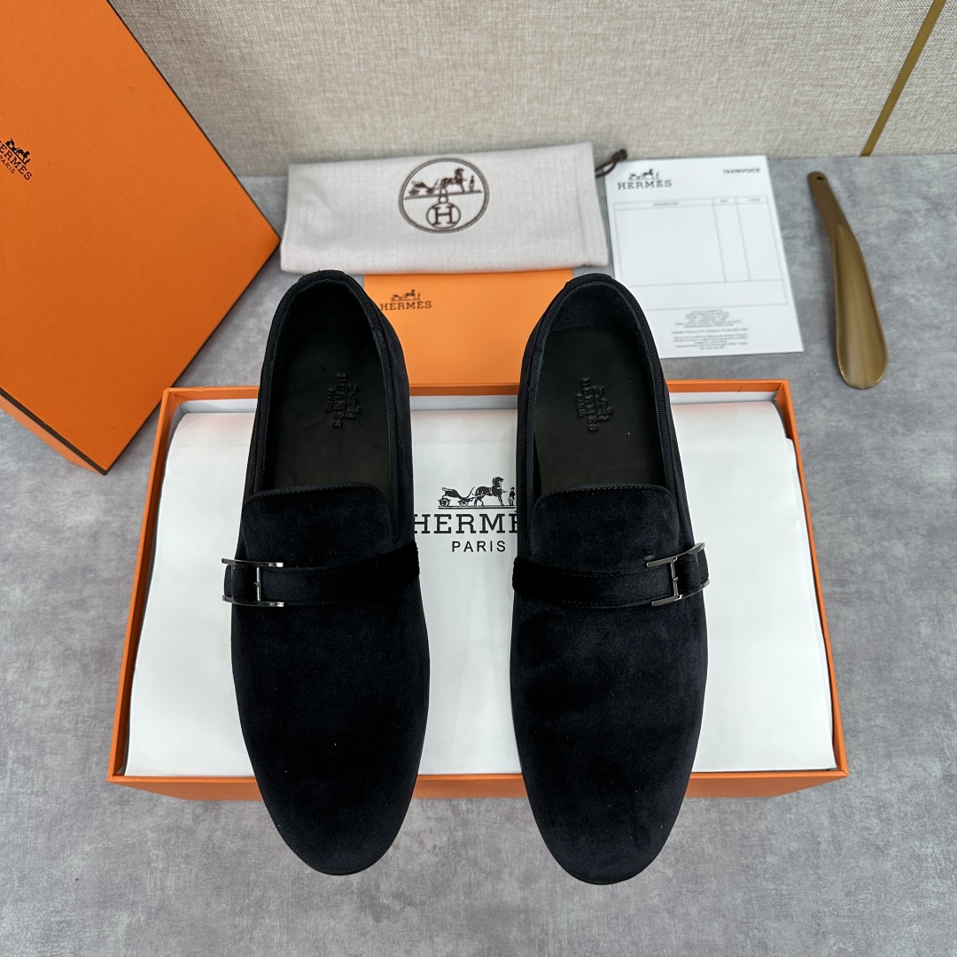 💋💍H家新品   Herme*  爱马-仕  julio乐福鞋皮鞋       官方RM B 11.15