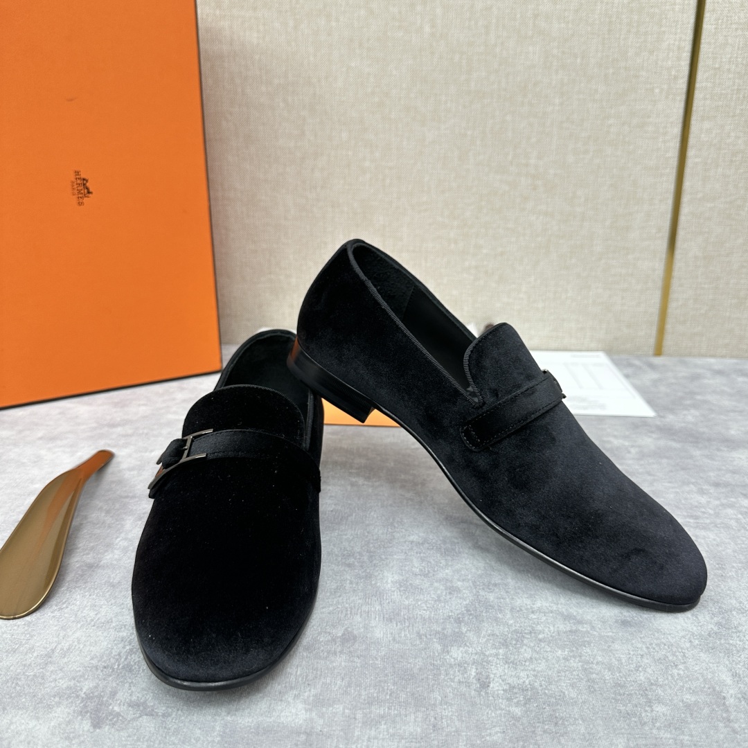 💋💍H家新品   Herme*  爱马-仕  julio乐福鞋皮鞋       官方RM B 11.15