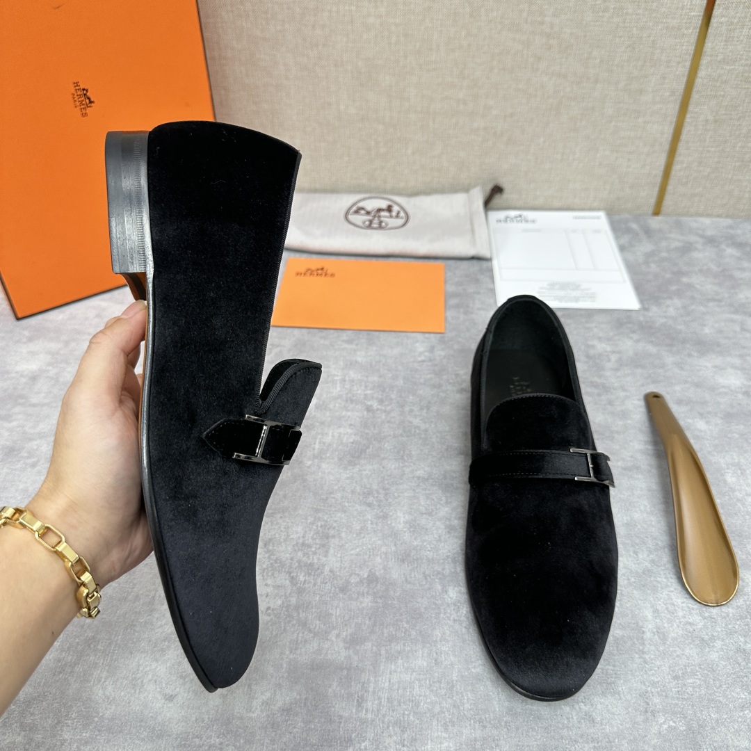 💋💍H家新品   Herme*  爱马-仕  julio乐福鞋皮鞋       官方RM B 11.15