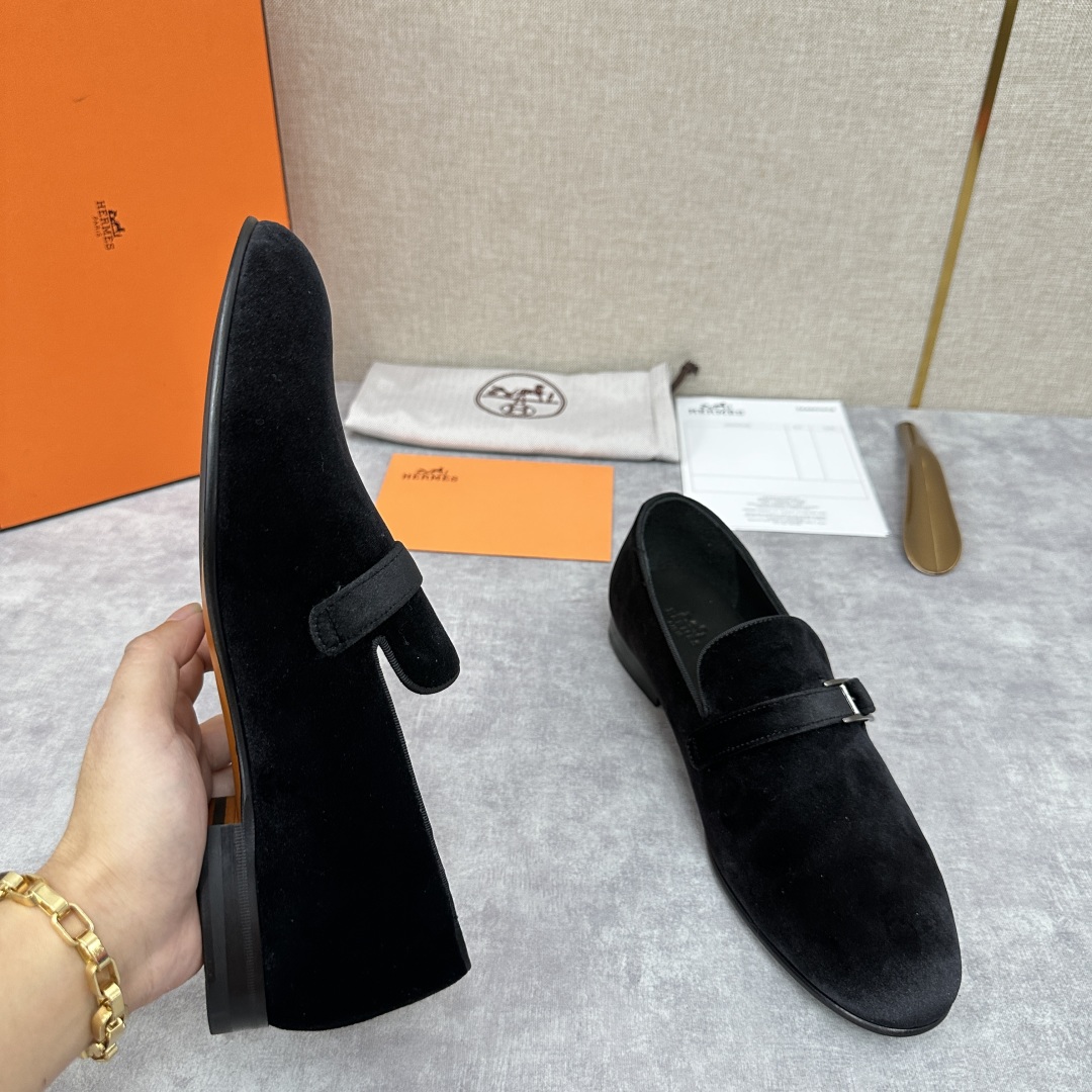 💋💍H家新品   Herme*  爱马-仕  julio乐福鞋皮鞋       官方RM B 11.15