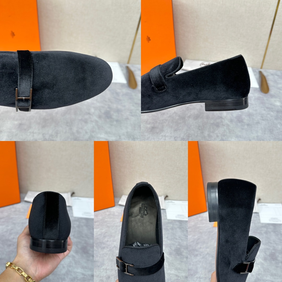 💋💍H家新品   Herme*  爱马-仕  julio乐福鞋皮鞋       官方RM B 11.15