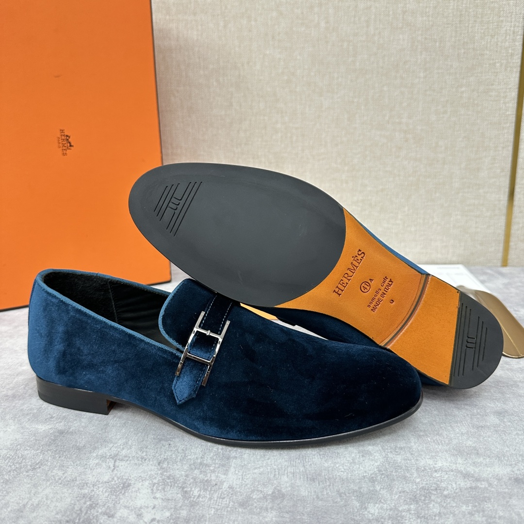 💋💍H家新品   Herme*  爱马-仕  julio乐福鞋皮鞋       官方RM B 11.15