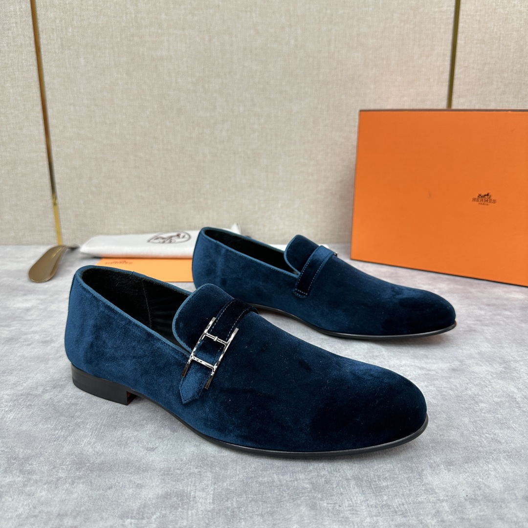 💋💍H家新品   Herme*  爱马-仕  julio乐福鞋皮鞋       官方RM B 11.15