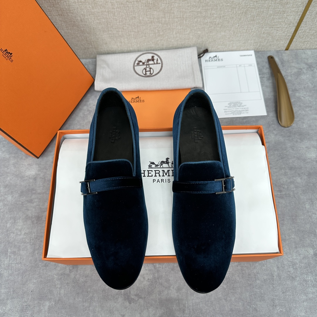 💋💍H家新品   Herme*  爱马-仕  julio乐福鞋皮鞋       官方RM B 11.15