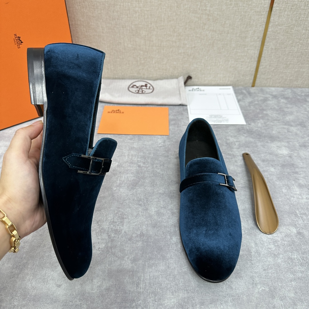 💋💍H家新品   Herme*  爱马-仕  julio乐福鞋皮鞋       官方RM B 11.15