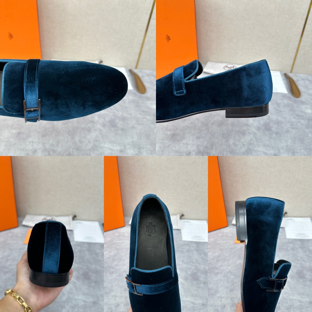 💋💍H家新品   Herme*  爱马-仕  julio乐福鞋皮鞋       官方RM B 11.15