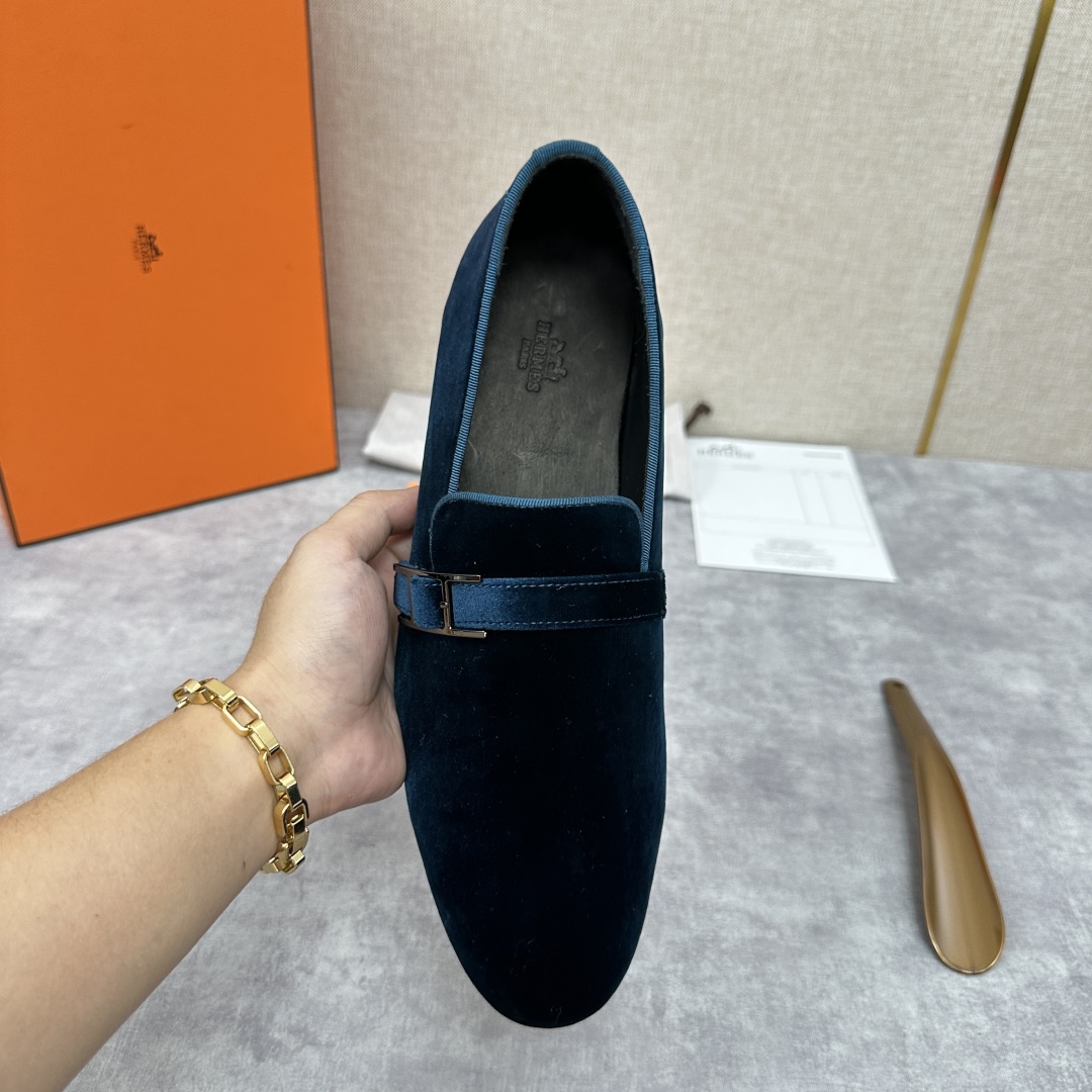 💋💍H家新品   Herme*  爱马-仕  julio乐福鞋皮鞋       官方RM B 11.15