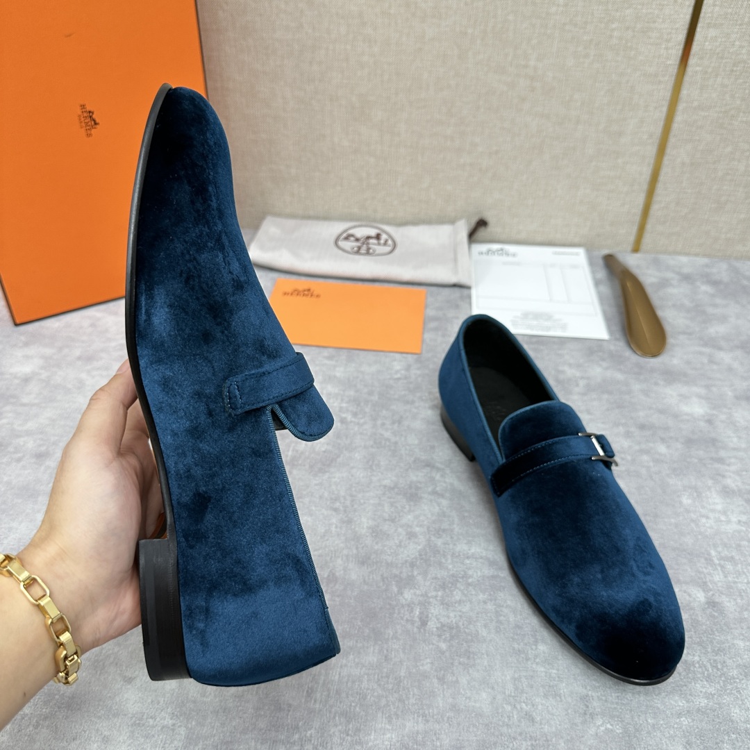 💋💍H家新品   Herme*  爱马-仕  julio乐福鞋皮鞋       官方RM B 11.15