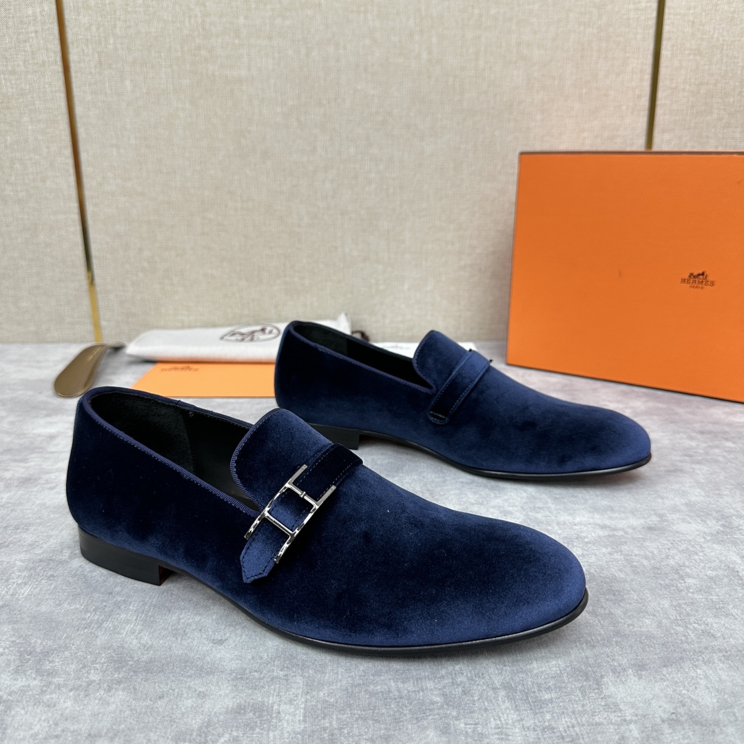 💋💍H家新品   Herme*  爱马-仕  julio乐福鞋皮鞋       官方RM B 11.15
