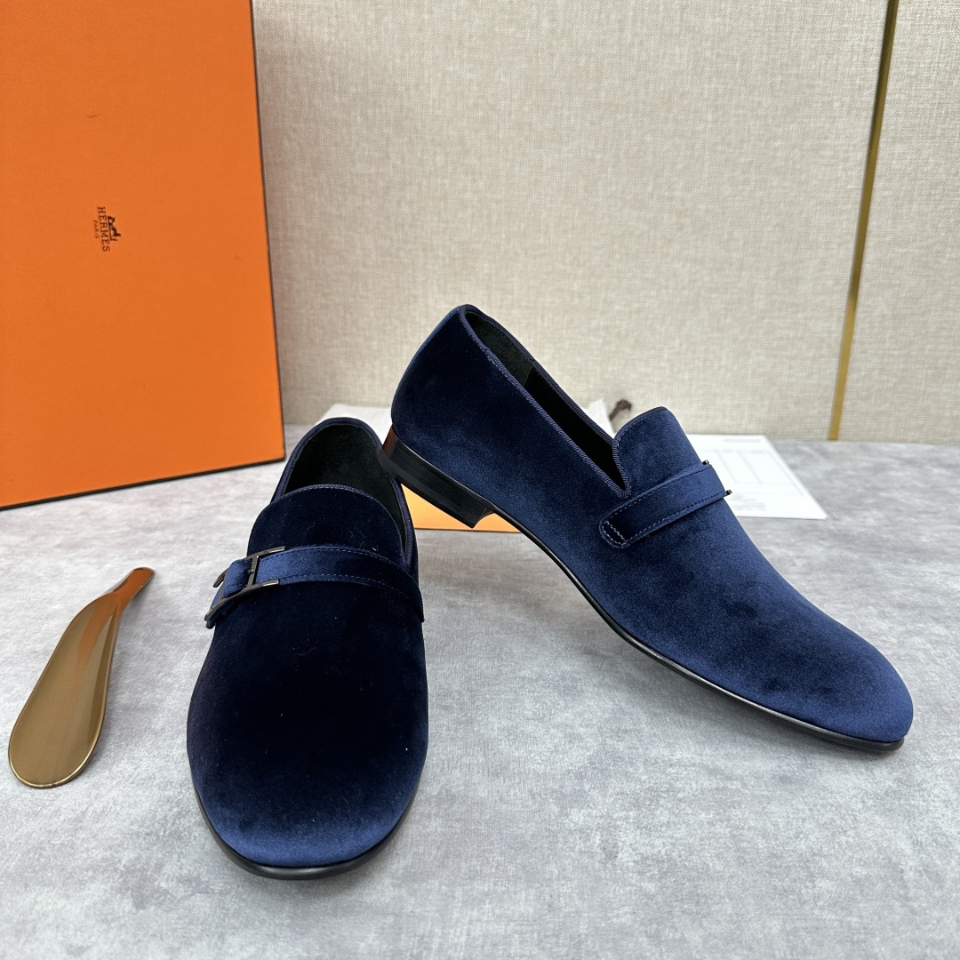 💋💍H家新品   Herme*  爱马-仕  julio乐福鞋皮鞋       官方RM B 11.15