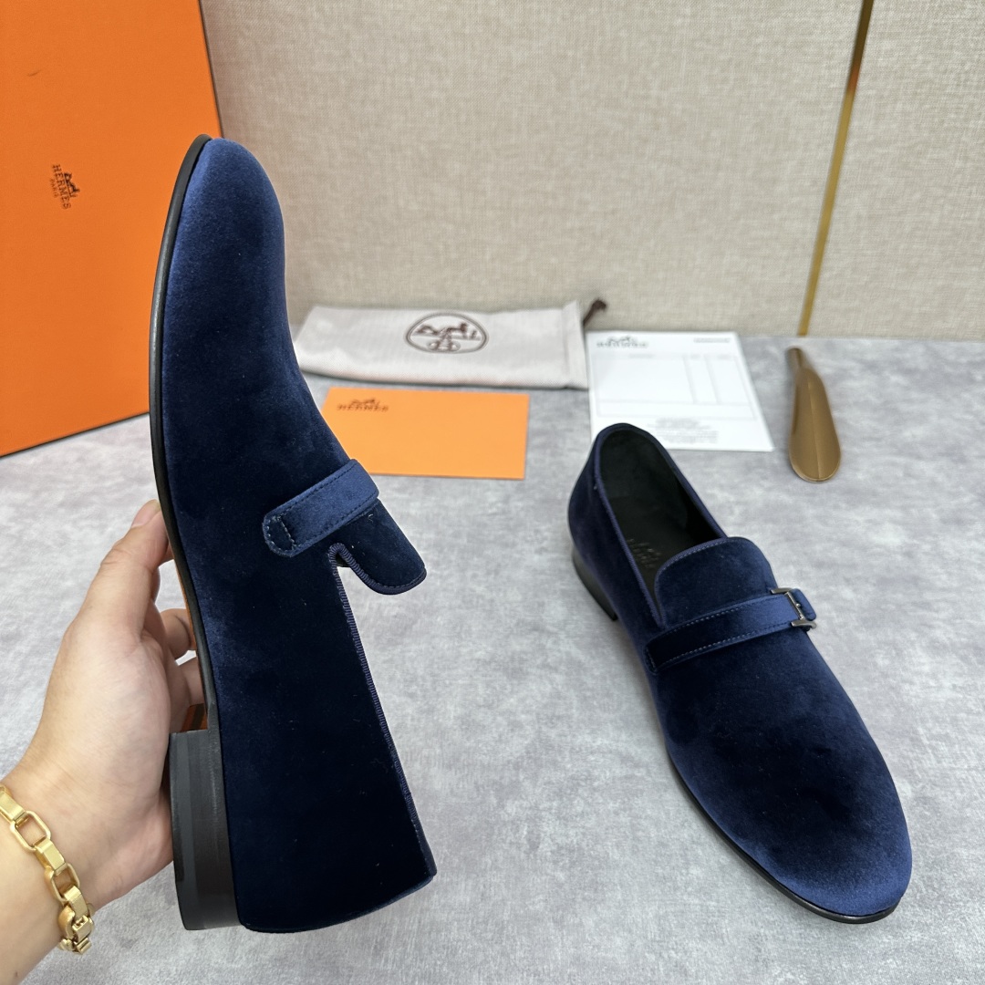 💋💍H家新品   Herme*  爱马-仕  julio乐福鞋皮鞋       官方RM B 11.15