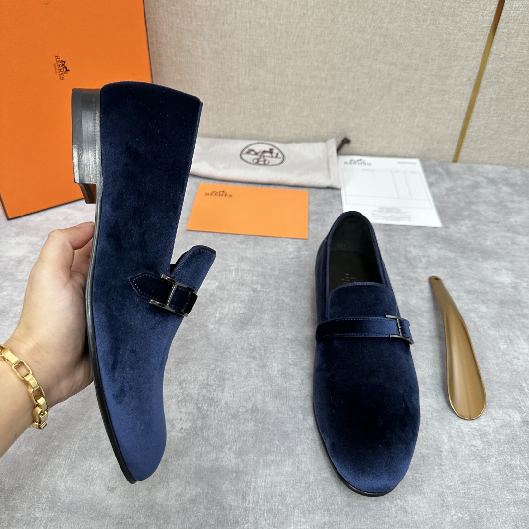 💋💍H家新品   Herme*  爱马-仕  julio乐福鞋皮鞋       官方RM B 11.15