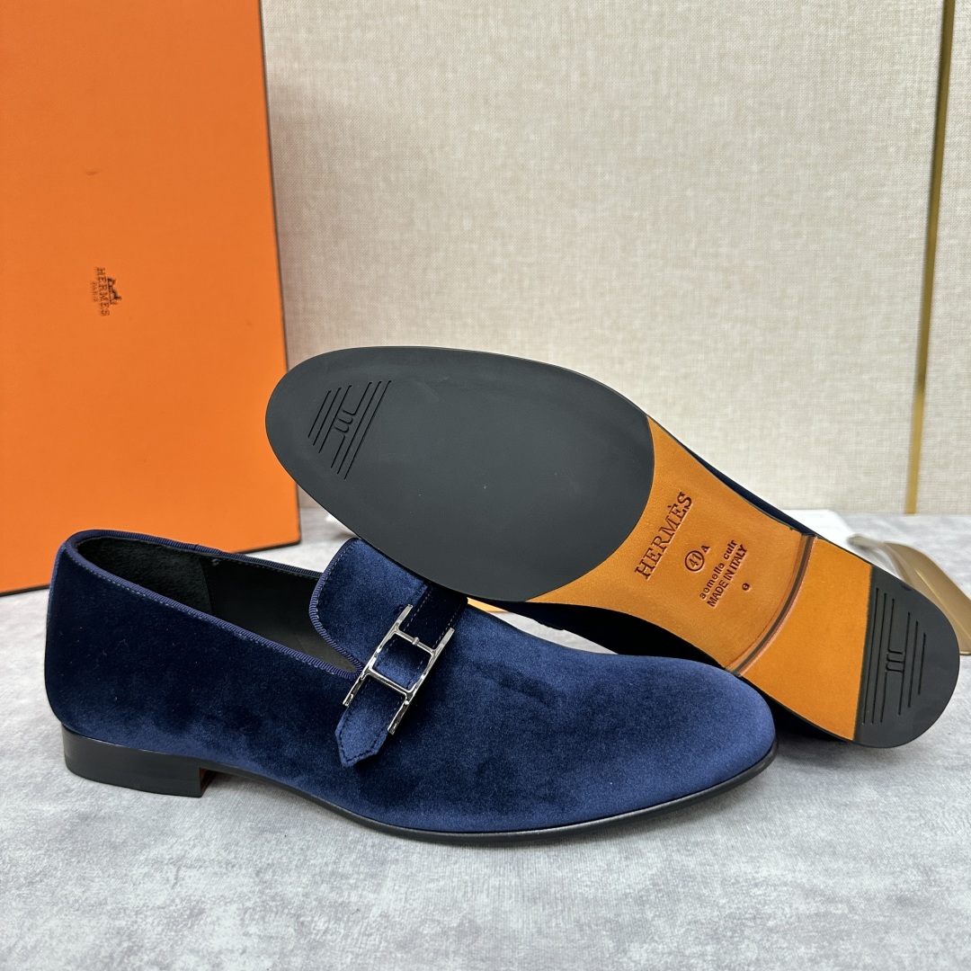 💋💍H家新品   Herme*  爱马-仕  julio乐福鞋皮鞋       官方RM B 11.15