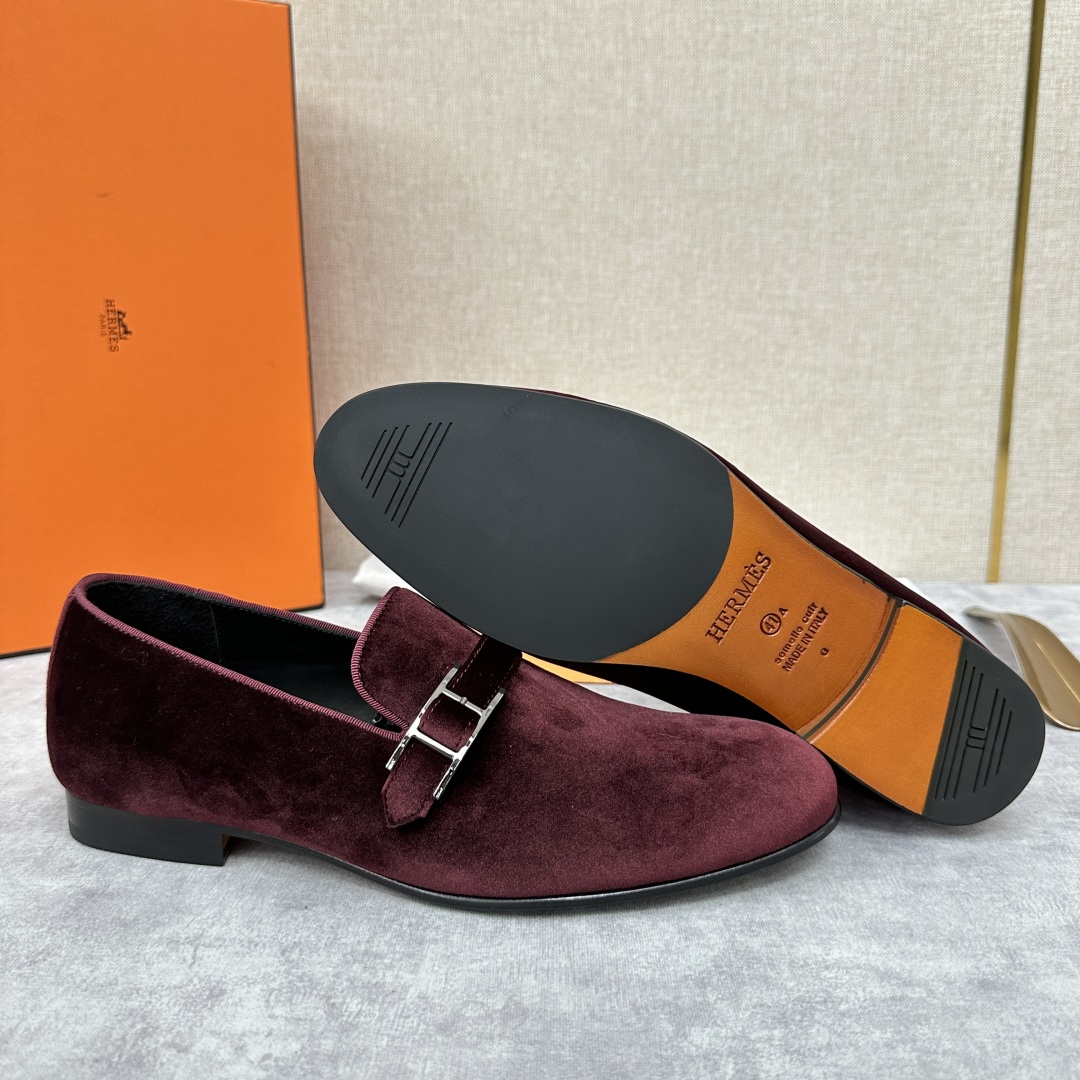 💋💍H家新品   Herme*  爱马-仕  julio乐福鞋皮鞋       官方RM B 11.15