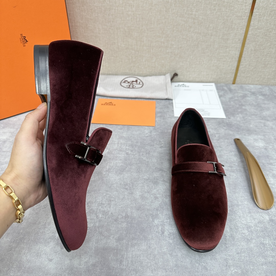 💋💍H家新品   Herme*  爱马-仕  julio乐福鞋皮鞋       官方RM B 11.15