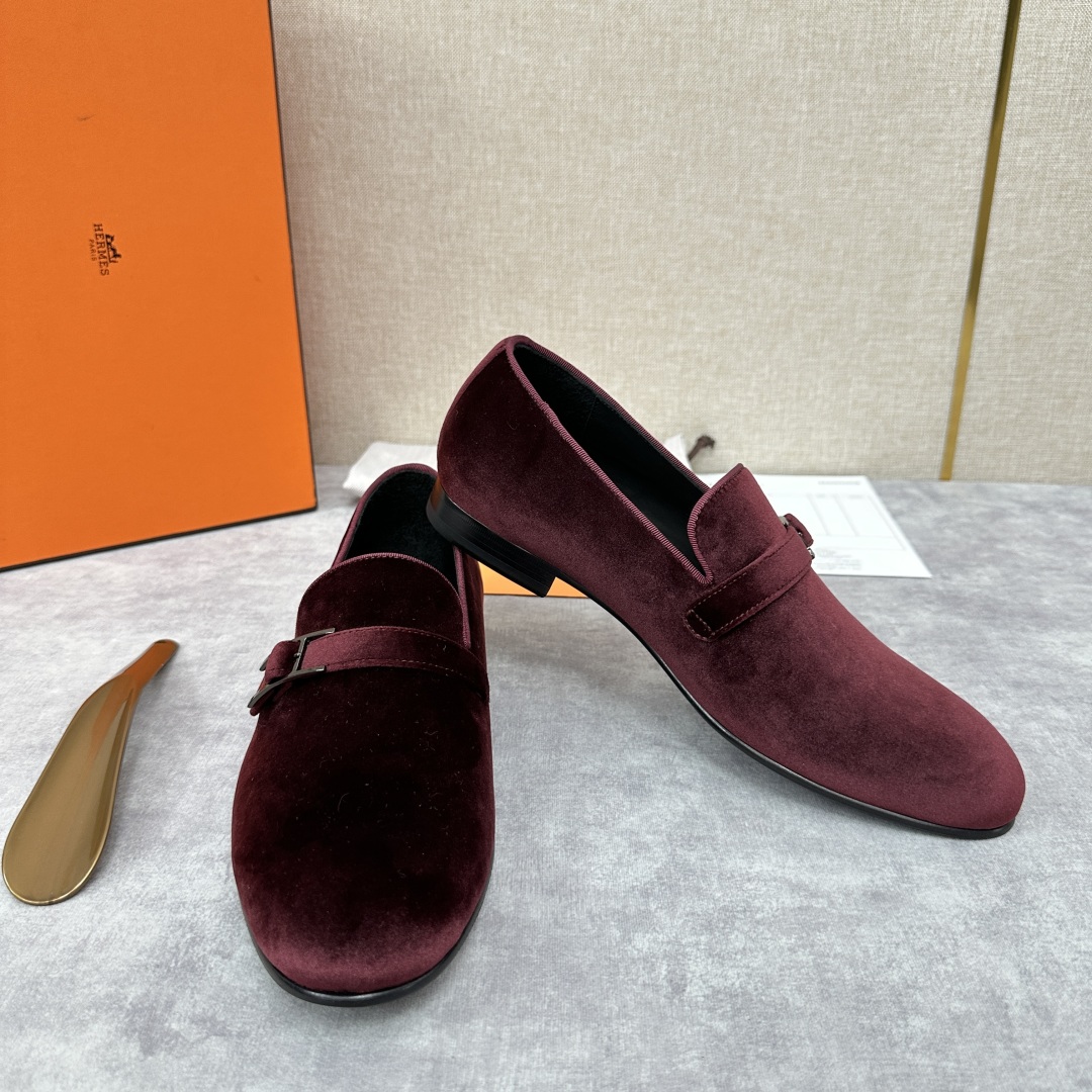 💋💍H家新品   Herme*  爱马-仕  julio乐福鞋皮鞋       官方RM B 11.15