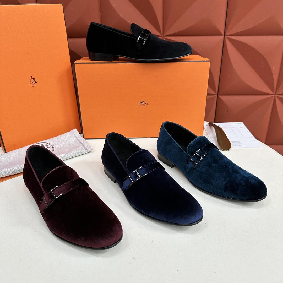 💋💍H家新品   Herme*  爱马-仕  julio乐福鞋皮鞋       官方RM B 11.15