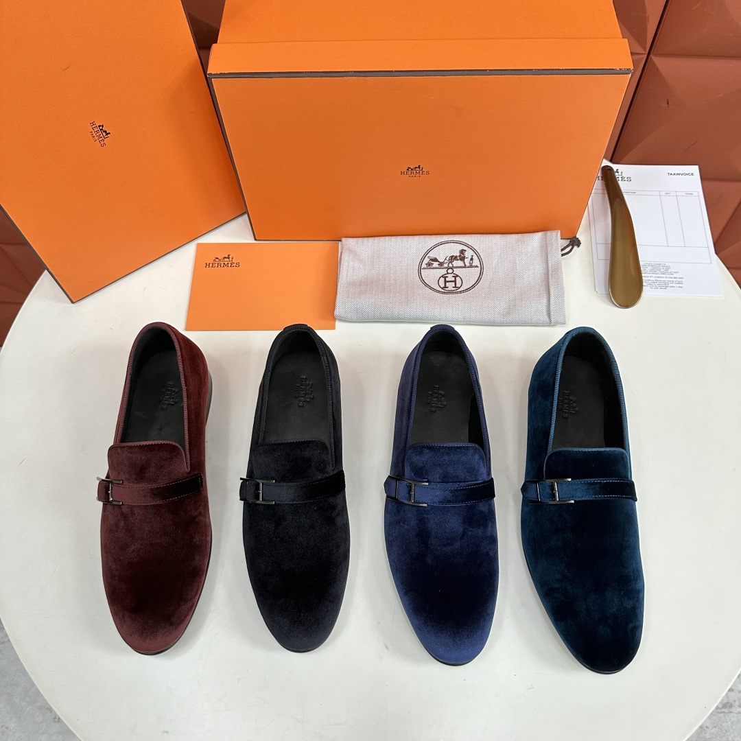 💋💍H家新品   Herme*  爱马-仕  julio乐福鞋皮鞋       官方RM B 11.15