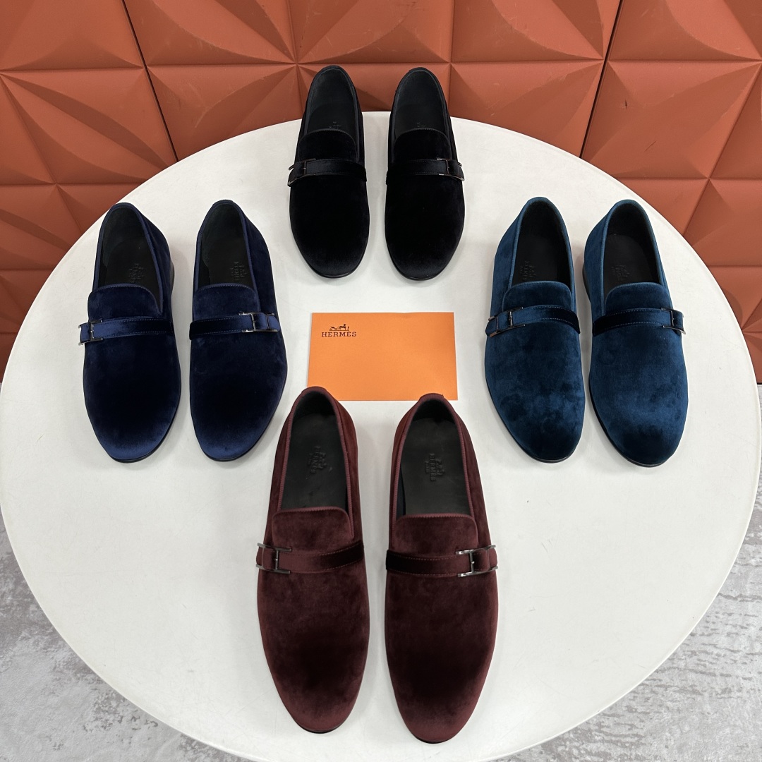 💋💍H家新品   Herme*  爱马-仕  julio乐福鞋皮鞋       官方RM B 11.15