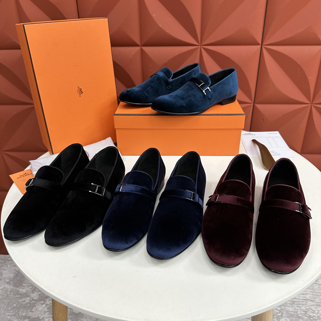 💋💍H家新品   Herme*  爱马-仕  julio乐福鞋皮鞋       官方RM B 11.15