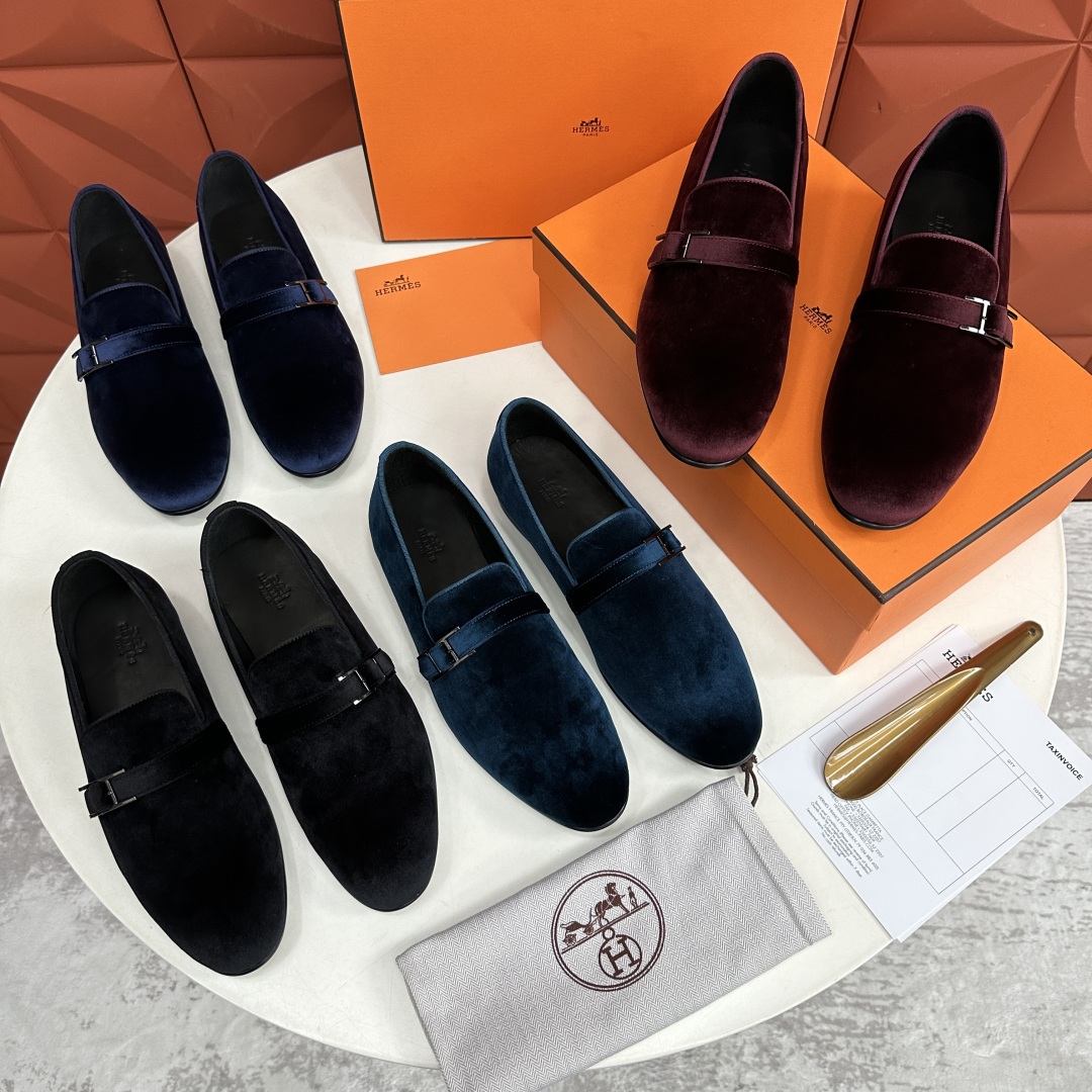 💋💍H家新品   Herme*  爱马-仕  julio乐福鞋皮鞋       官方RM B 11.15