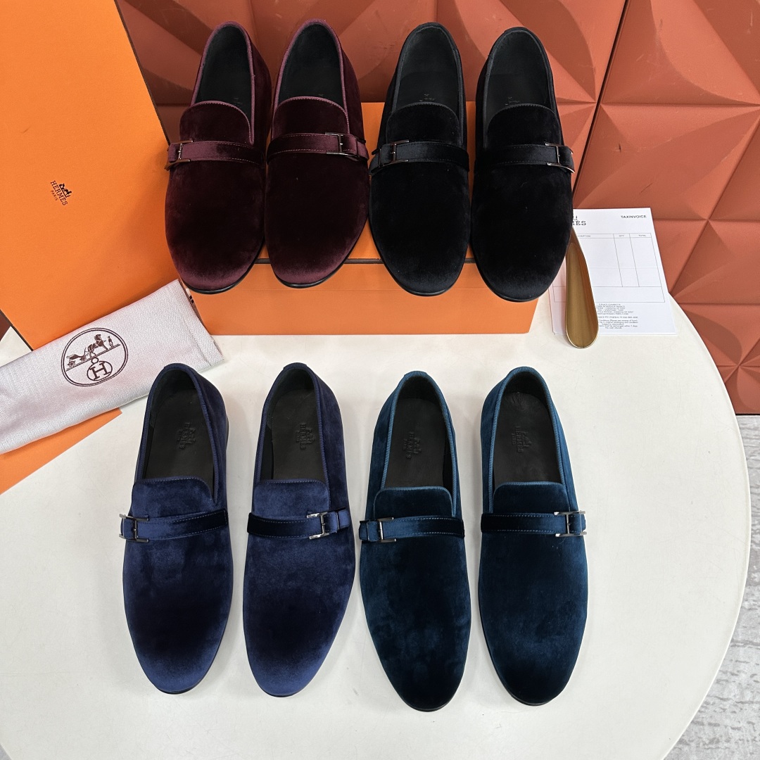 💋💍H家新品   Herme*  爱马-仕  julio乐福鞋皮鞋       官方RM B 11.15