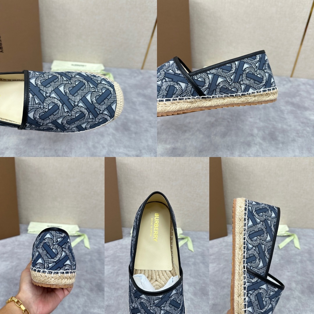 💋💍B家 渠道出口公司级订单 春夏季新品 草编渔夫鞋来袭 踏青春季必备鞋,鞋面采用原版棉质格纹帆布/彩印