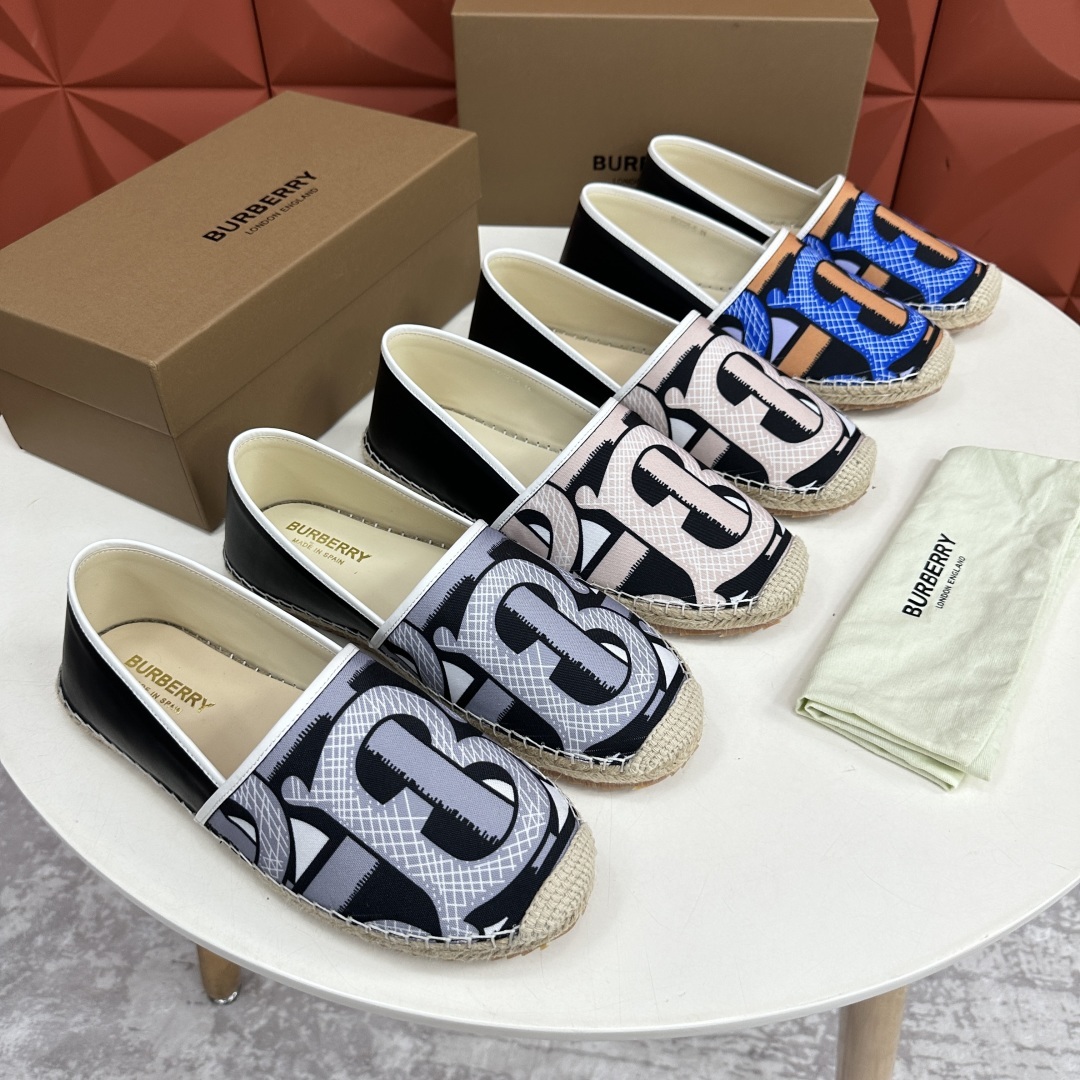 💋💍B家 渠道出口公司级订单 春夏季新品 草编渔夫鞋来袭 踏青春季必备鞋,鞋面采用原版棉质格纹帆布/彩印