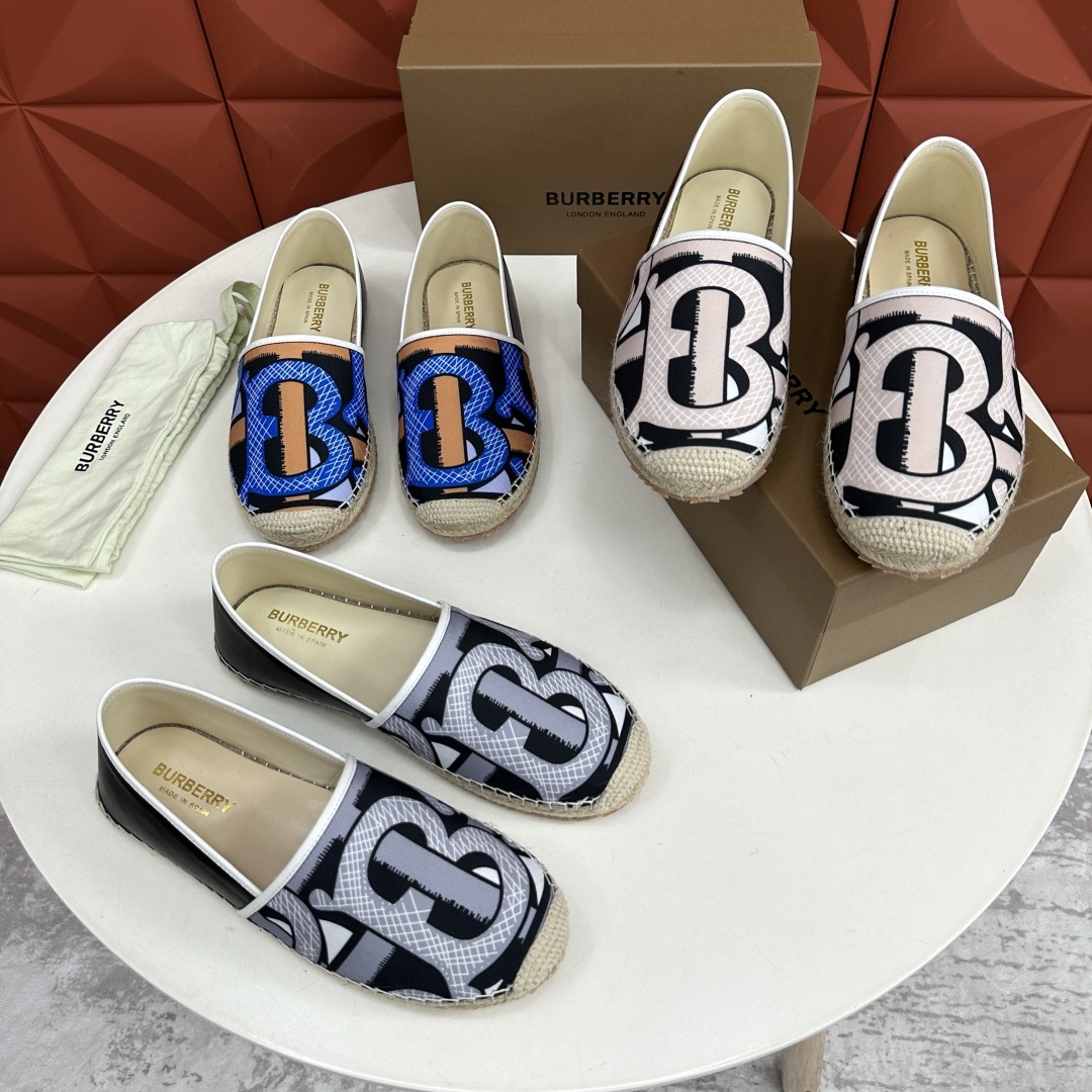 💋💍B家 渠道出口公司级订单 春夏季新品 草编渔夫鞋来袭 踏青春季必备鞋,鞋面采用原版棉质格纹帆布/彩印